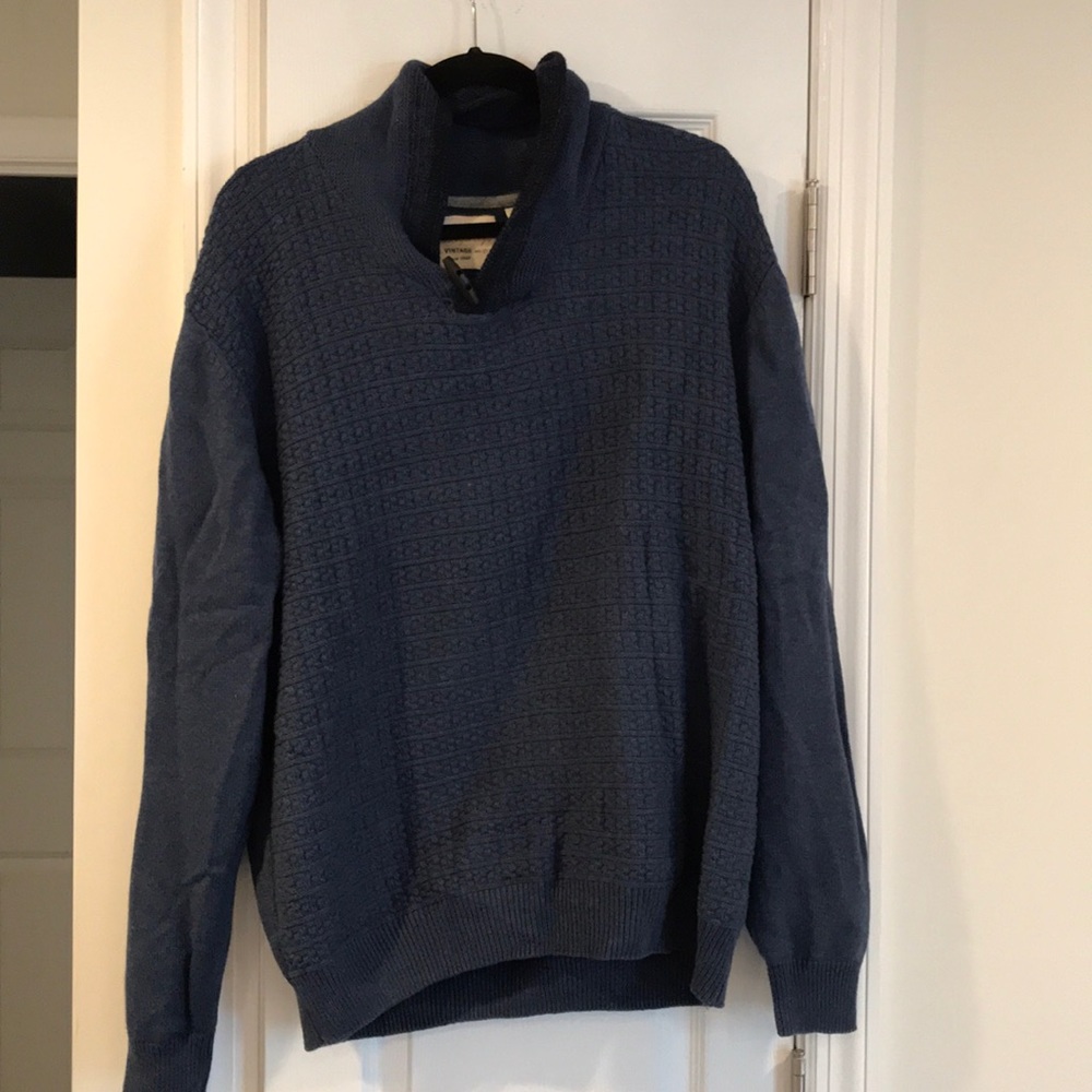 Weatherproof denim heather blue sweater
